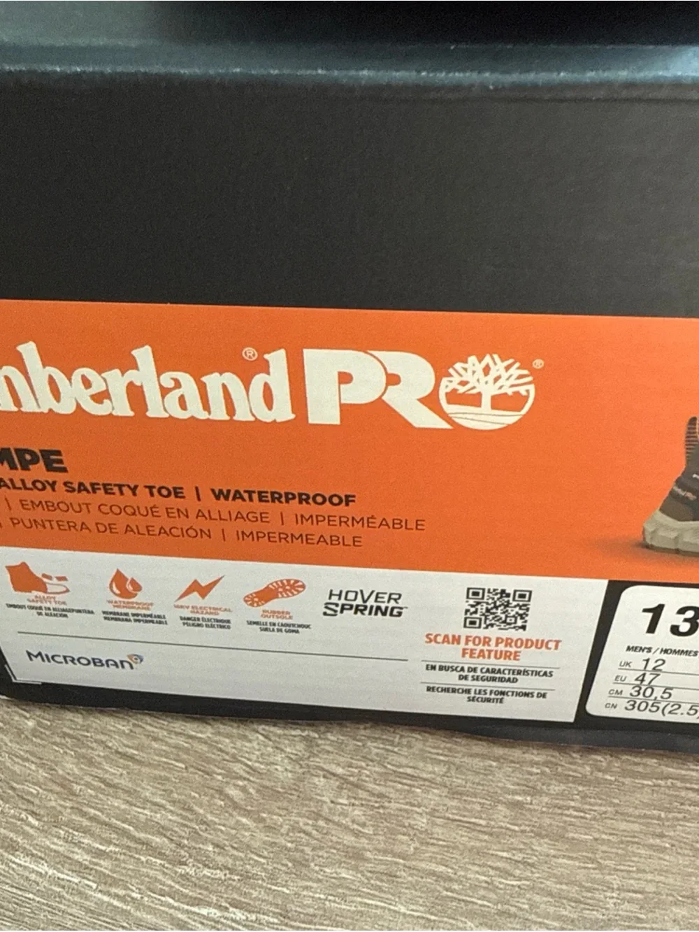 Timberland PRO Men's Brown and Orange Safety Work Boots size 13 steel toed